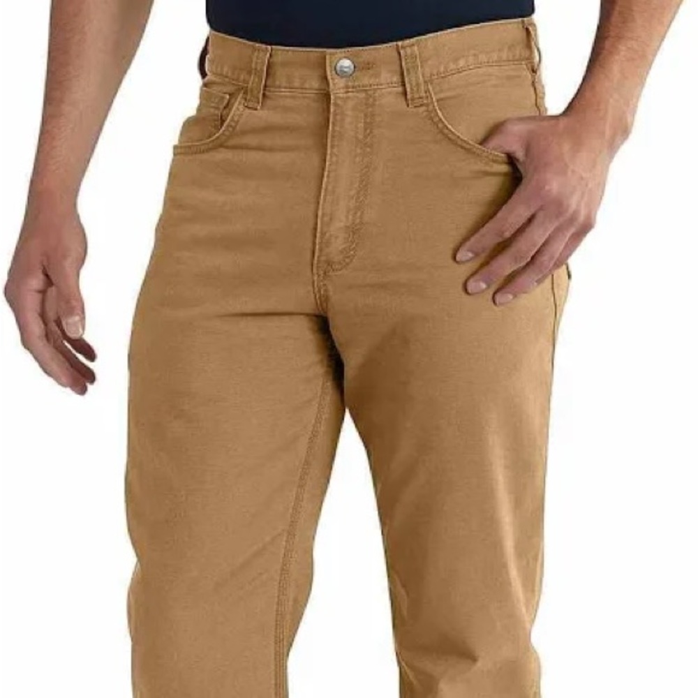 Carhartt Rugged Flex Rigby 5-Pocket Cotton Stretch Tan Denim Jeans 52x32 NWT